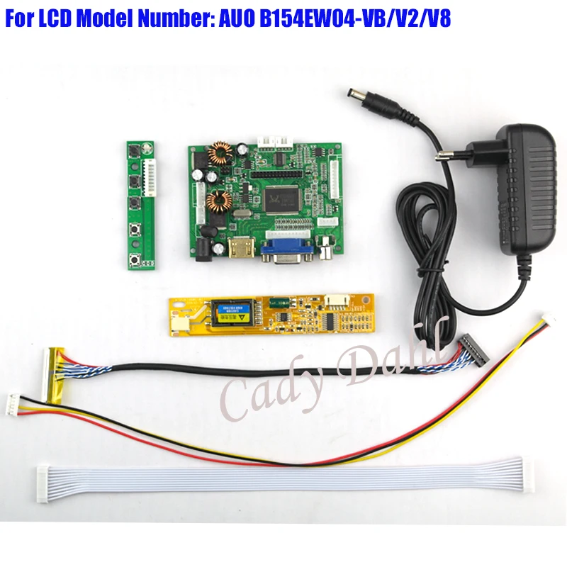HDMI VGA 2AV аудио видео контроллер плата + инвертор 30P Lvds кабель Наборы для B154EW04 V2 V8 VB