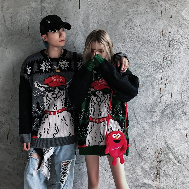 Новинка 2019 осенне зимний мужской и женский вязаный Свитер оверсайз в стиле хип