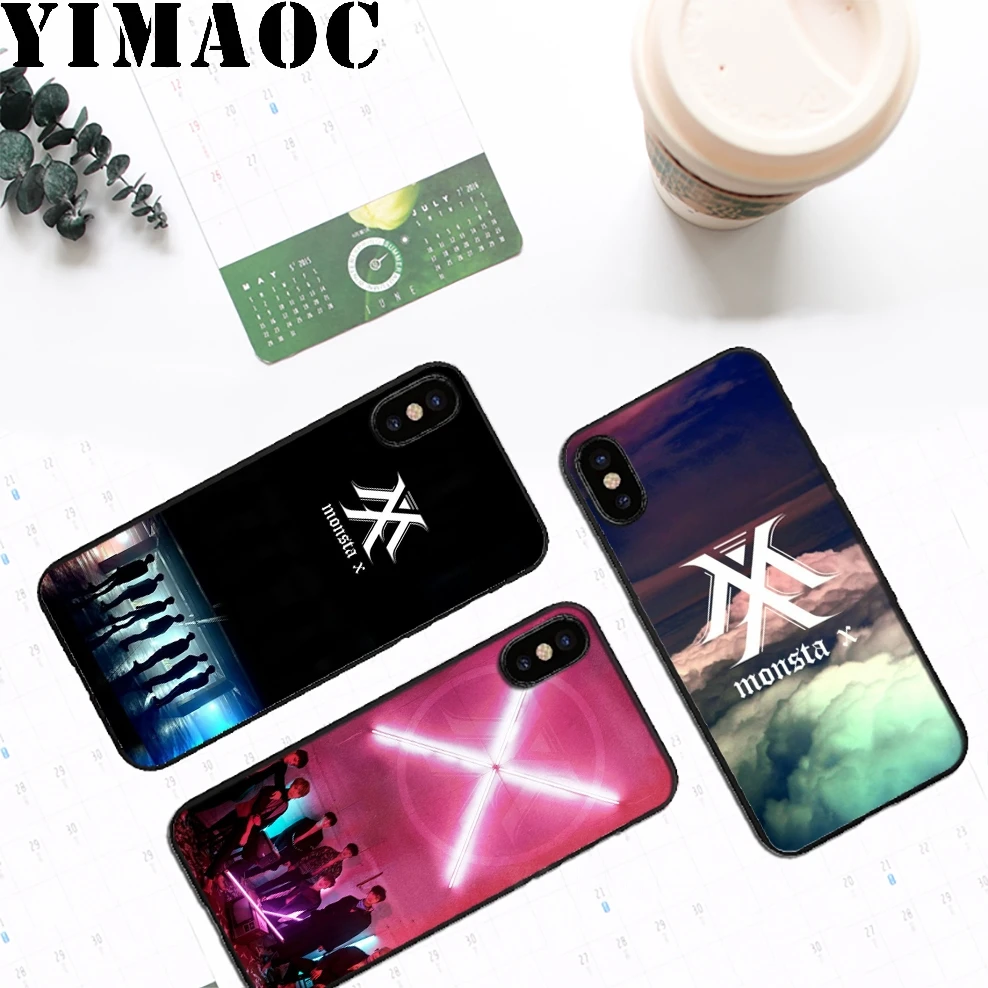 Мягкий силиконовый чехол YIMAOC Monsta X Band для iPhone 11 Pro Xr Xs Max или 10 8 7 6 6S Plus 5 5S SE |