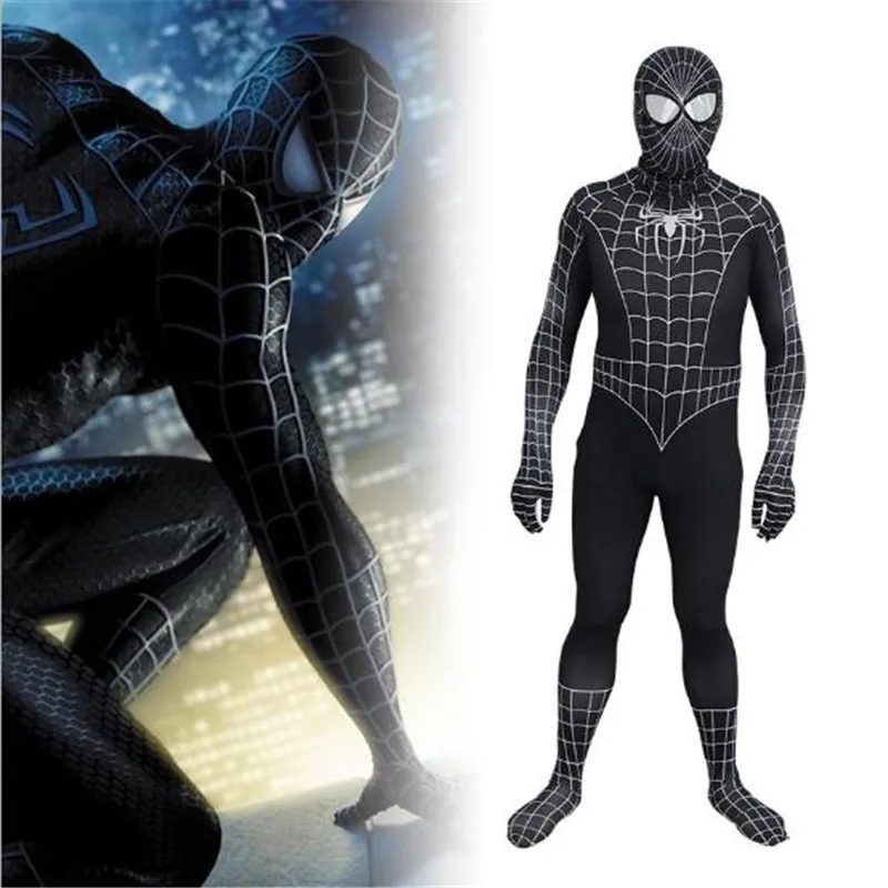 Горячая Распродажа на Хэллоуин 3D цифровая печать Zentai Spiderman 3 полноразмерные