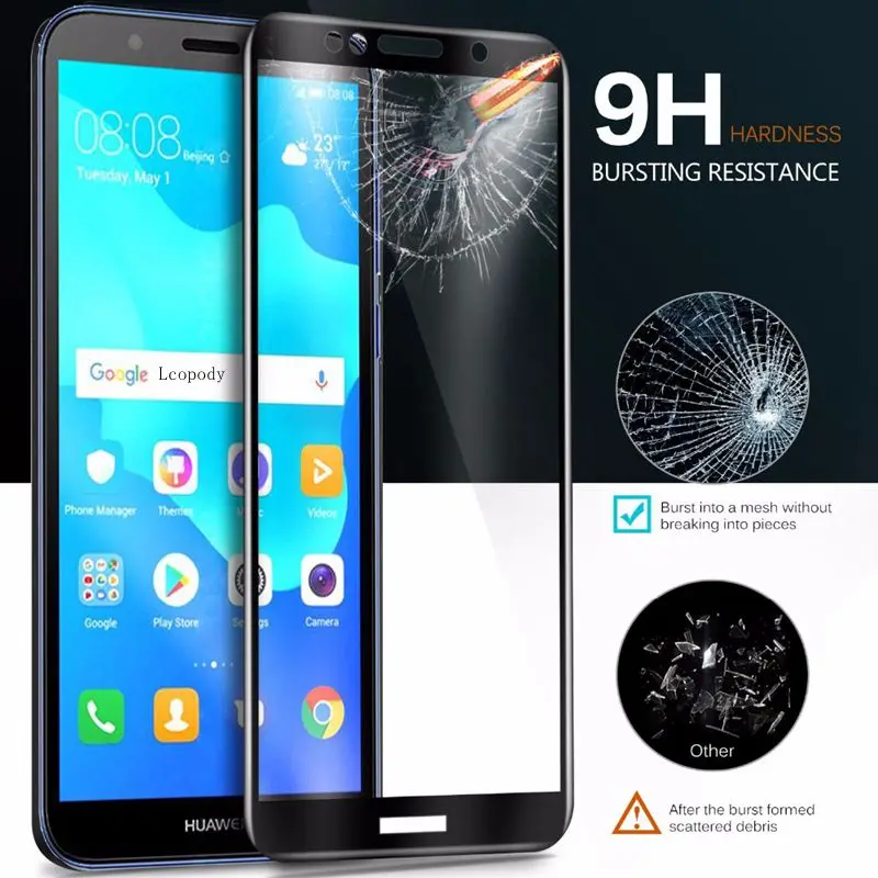 9D полное Защитное стекло для Huawei Y6 Y9 2019 Y5 lite Y7 Prime 2018 закаленное Huawey Enjoy 8 Plus 7S защита