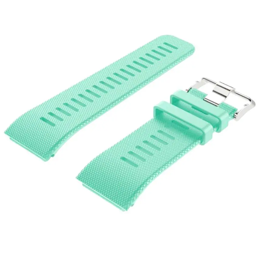 

Soft silicone Wristband Sports replacement bracelet for Garmin vivoactive HR smart watch strap with silver pin buckle watch band