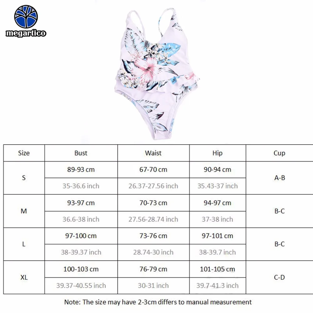 Megartico monokini swimwear lady flower print 2018 womens one piece sexy swimsuits light pink deep v neck backless swimsuit buy | Спорт и