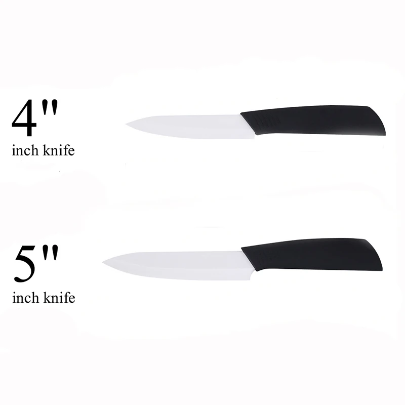 4inch and 5inch Набор кухонных ножей Керамические 3 4 5 6 дюймов циркониевые белые лезвия для очистки овощей и фруктов Керамические ножи инструменты для приготовления пищи - Цвет: 4inch and 5inch