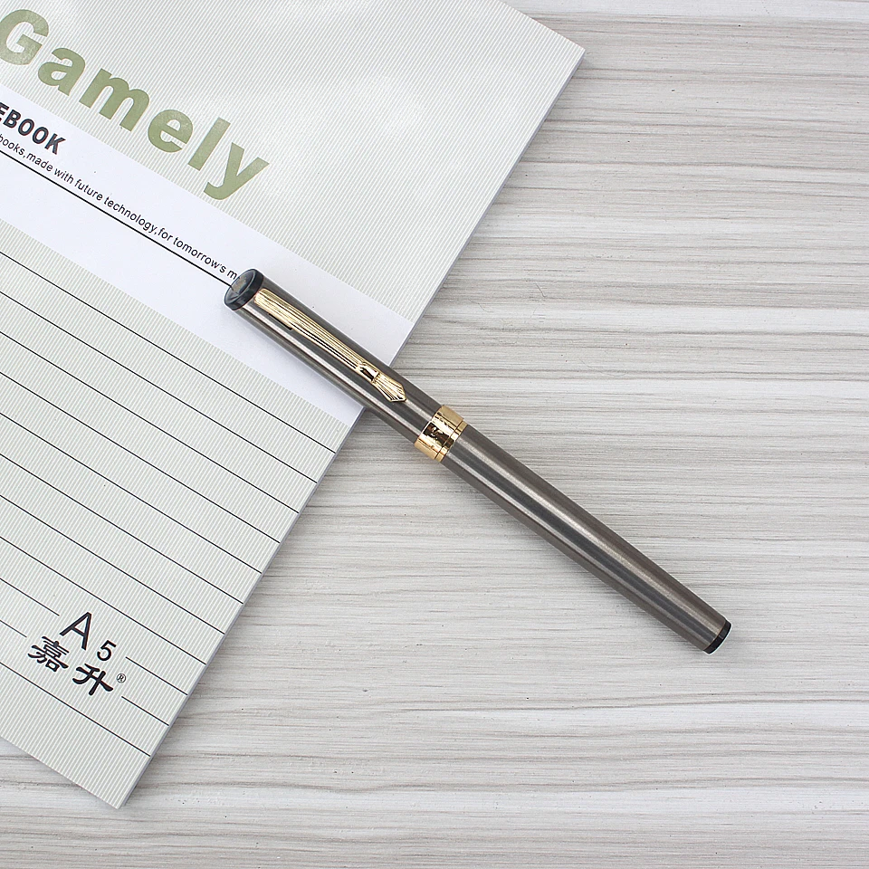 Ручка перьевая металлическая с золотым зажимом 0 5 мм|Перьевые ручки| |