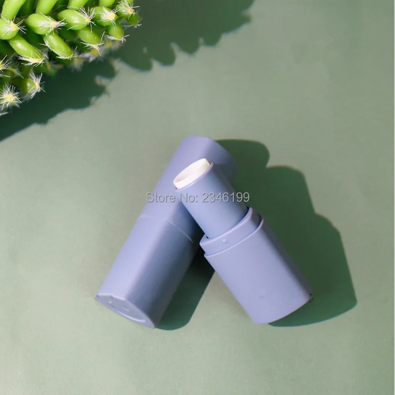

12.1mm Empty Three Sides Lipstick Tube Blue Lip Balm Tube Plastic Lipstick Container Cosmetic Packaging Container 50pcs/Lot
