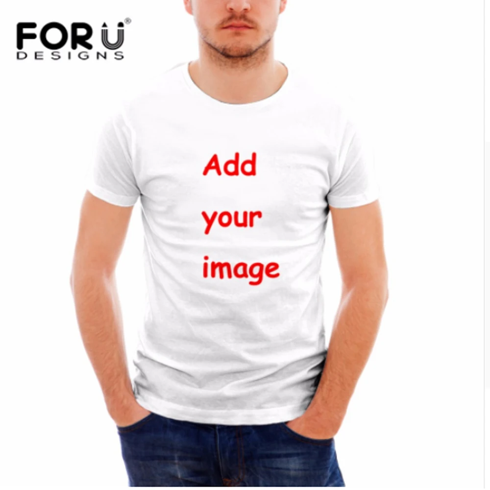 FORUDESIGNS/логотип по индивидуальному заказу для мужчин летняя футболка с коротким