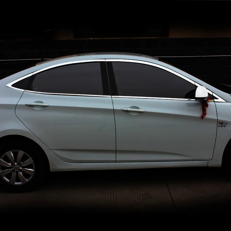 Vtear хром хендай солярис для hyundai Solaris оконная отделка крышка наружный корпус украшения хром автомобиль-Стайлинг продукты аксессуар часть 2010