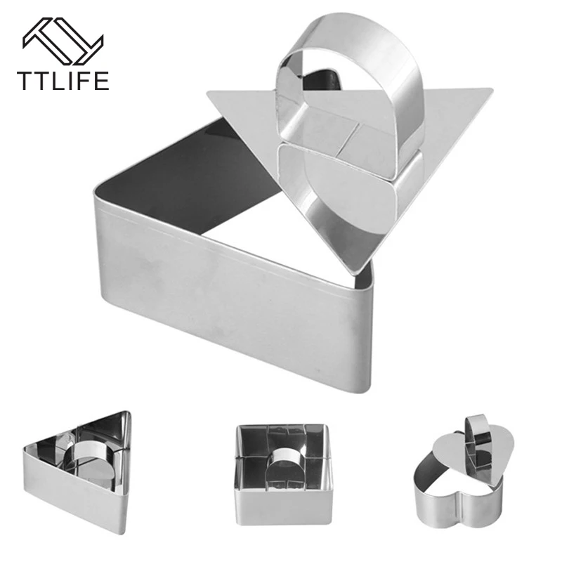TTLIFE 3 в форме сердца/треугольника/квадрата из нержавеющей стали|ball mould|cookies mold