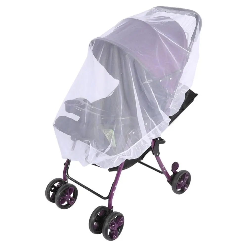 

New Newborn stroller mosquito net Toddler Infant Pram Netting Stroller Mosquito Insect Net Safe Mesh Buggy White