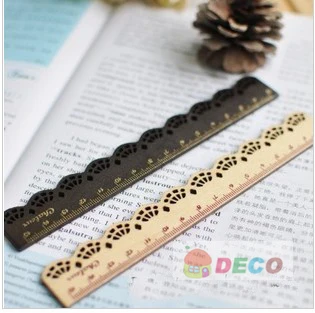 

Винтажная кружевная серия деревянная прямая Линейка, подарочные канцелярские принадлежности (ss-1412)