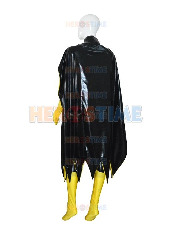 Лидер продаж 2015 Новый Блестящий металлический костюм Бэтгерл Женский супергероя