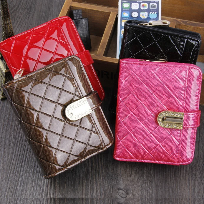 Лидер продаж брендовый яркий кошелек в клетку из искусственной кожи 4 чистых