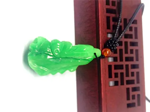 Натуральный ручной резьбой Зеленая капуста Джейд подвеска жадеит Цепочки и