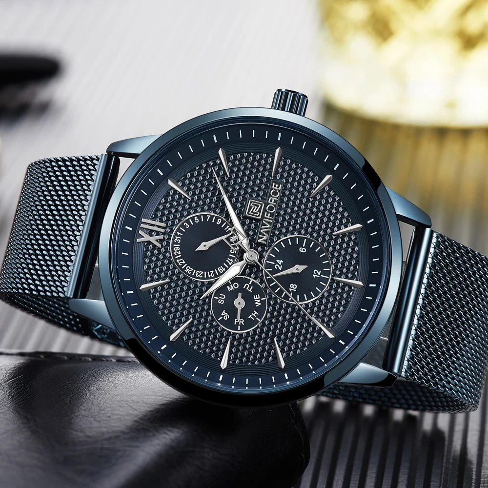 Часы NAVIFORCE мужские модные ультратонкие кварцевые водонепроницаемые | Наручные