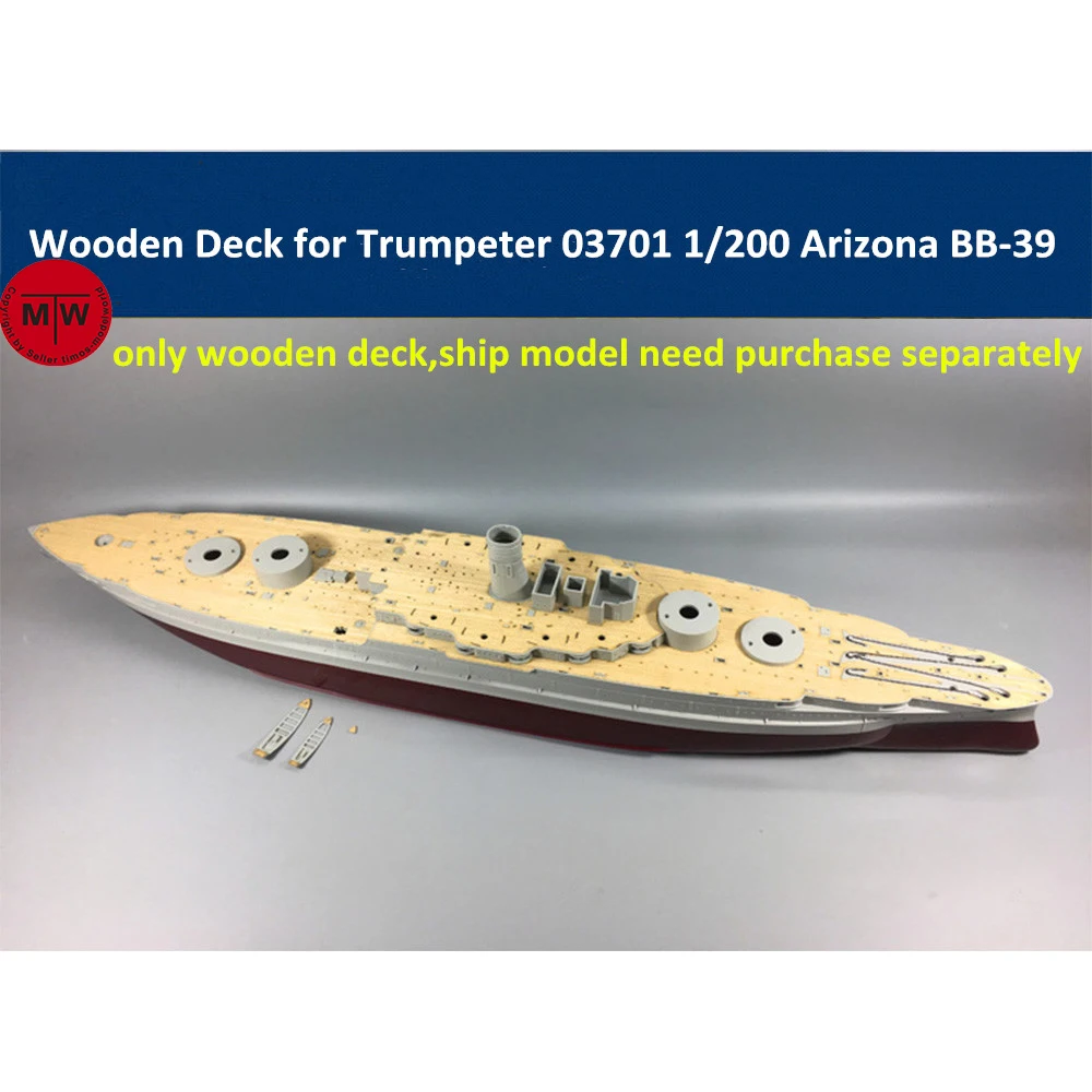 1/200 весы деревянный колоды для Трубач 03701 USS Arizona BB 39 модель корабля|Наборы сборки