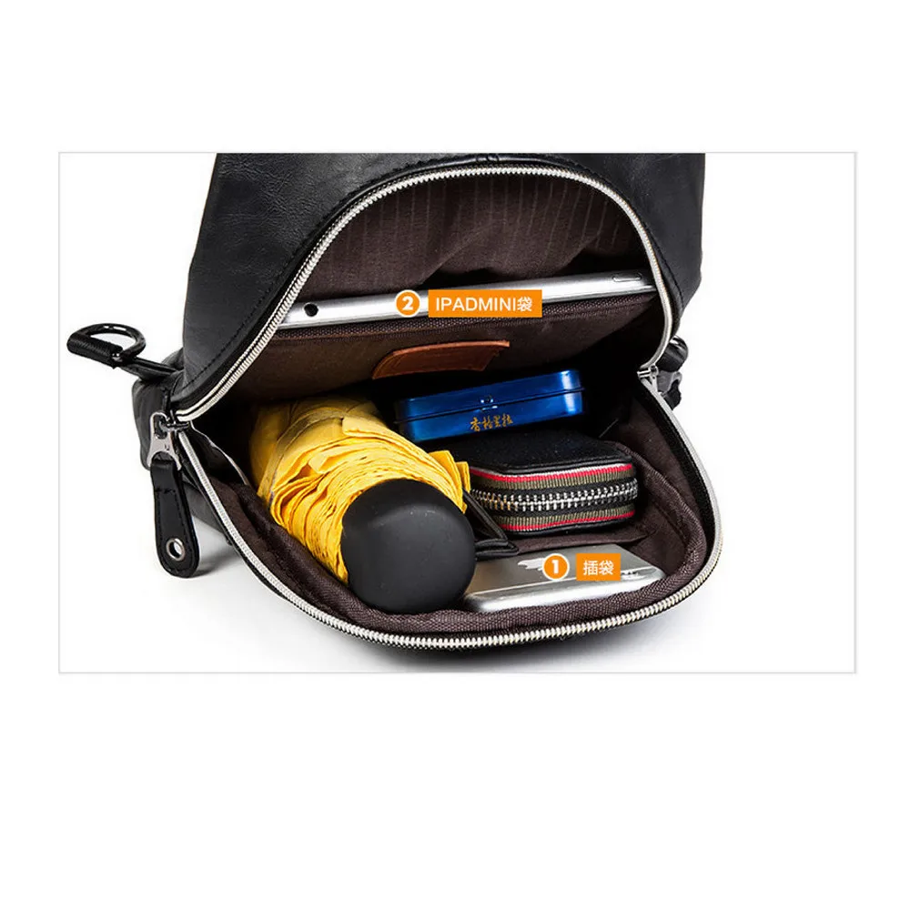 UIYI брендовая модная сумка Для мужчин из кожи пу однобортная плечо черный