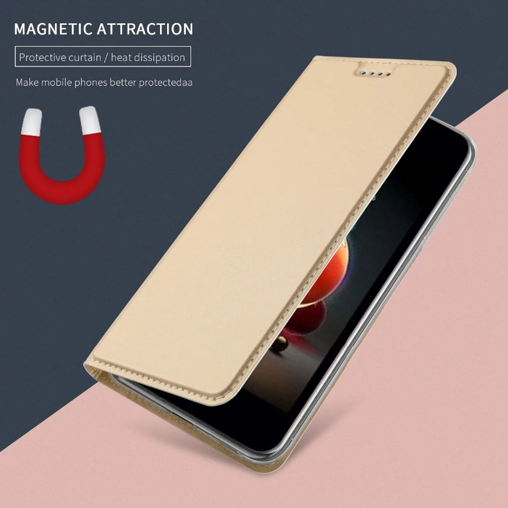 Чехол книжка из искусственной кожи чехол для LG K10 K8 2018 класса люкс с подставкой