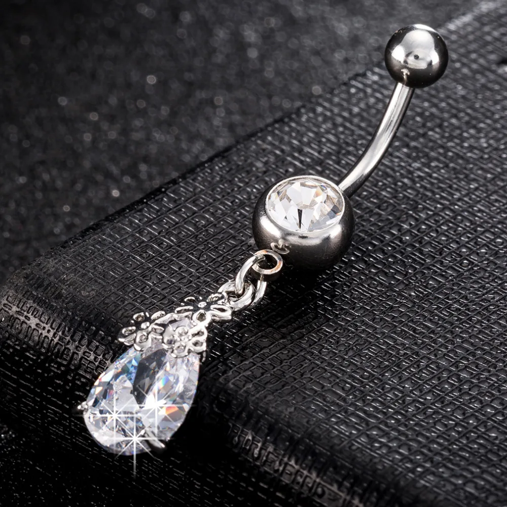 Высокое качество пирсинг пупка и колокол кнопки кольца AAA кубического циркония