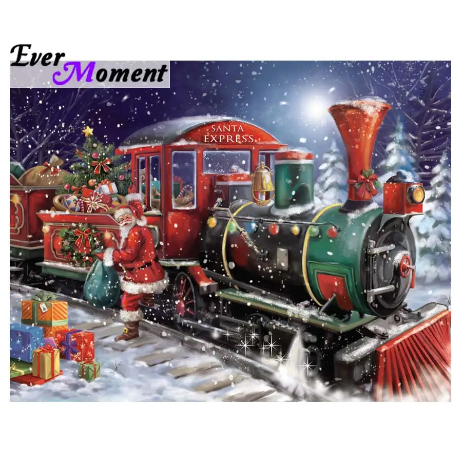 Ever Moment 5D DIY бриллиантовый рисунок Рождество квадратные Стразы Алмазная мозаика