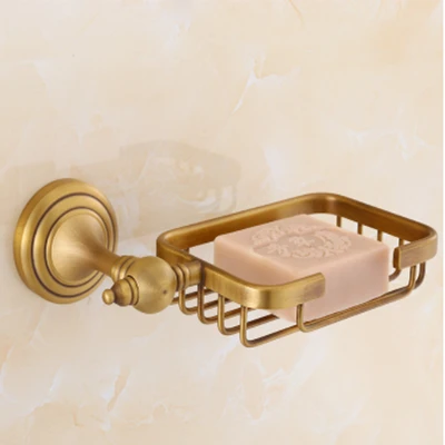 Soap Dish Holder Hongdec роскошные латунные бронзовые золотые настенные аксессуары для ванной комнаты держатель для полотенец набор для хранения - Цвет: Soap Dish Holder