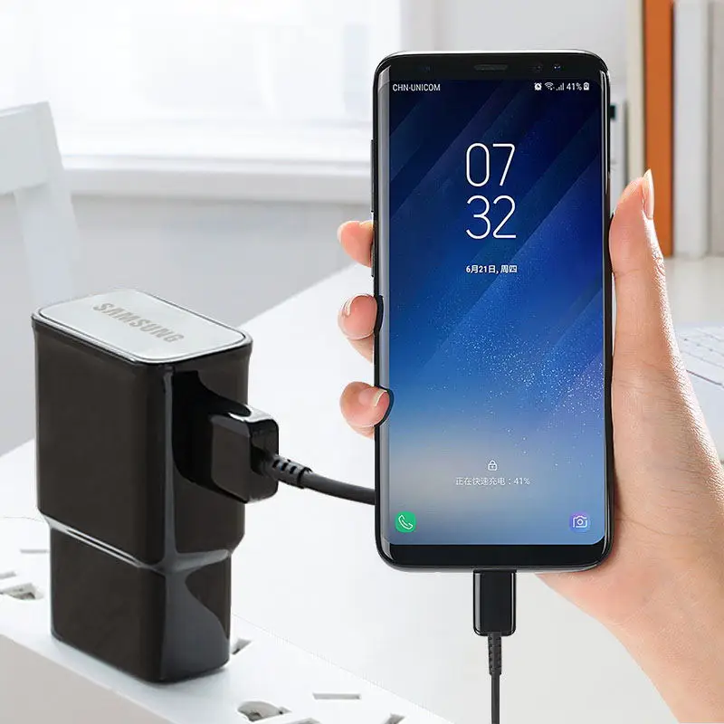 Оригинальное быстрое зарядное устройство samsung для Galaxy S9 Plus Note 8 S8 путешествий 9 0 в