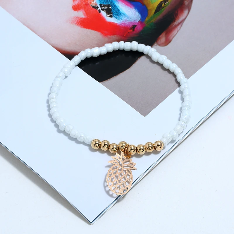 XIYANIKE Boho модный браслет с картой мира Earth Cowrie Shell ананас набор бисерные браслеты