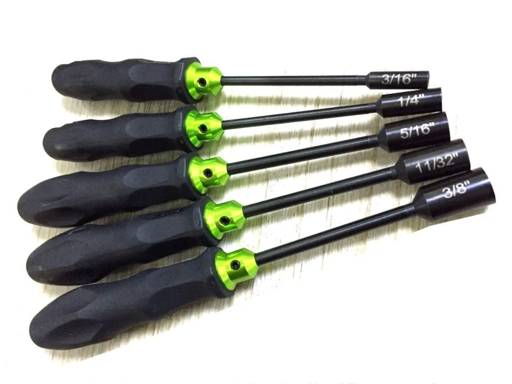 Осевые драйверы гнезда R/C inch'Hex Tools AX20024 3/16 1/4 5/16 11/31 3/8 kit box|Детали и аксессуары| |