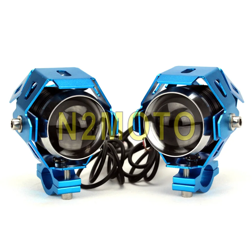 

2 x Blue U5 125W 3000LM Waterproof Motorcycle LED Headlight High Power Head Spot Light Front Lights Fog Lights