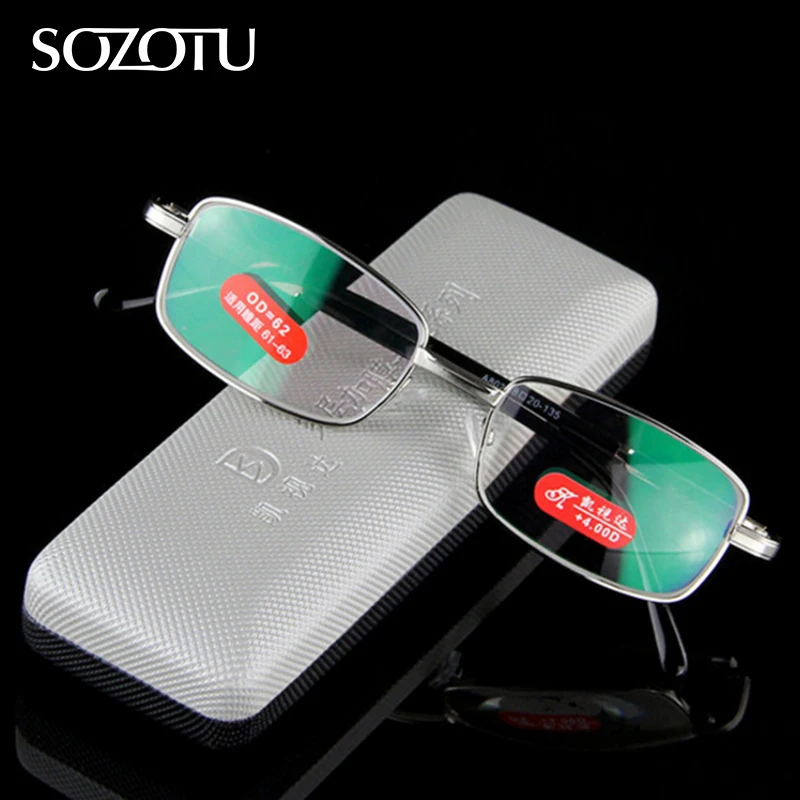SOZOTU, магнитные очки для чтения, для мужчин и женщин, высокая диоптрия, дальнозоркость, металлическая оправа, очки+ 4,5+ 5,0+ 5,5+ 6,0 YQ178