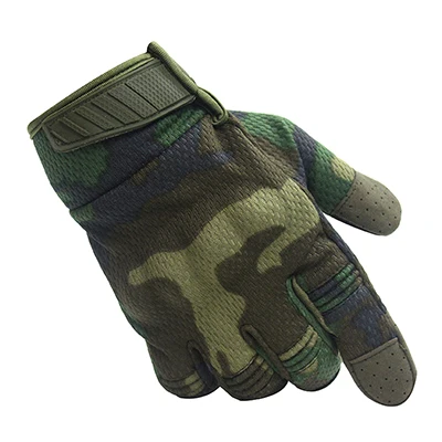jungle camouflage Сенсорный экран Мультикам камуфляжные тактические перчатки армейские военные страйкбол Открытый скалолазание стрельба Пейнтбол полный палец перчатки - Цвет: jungle camouflage