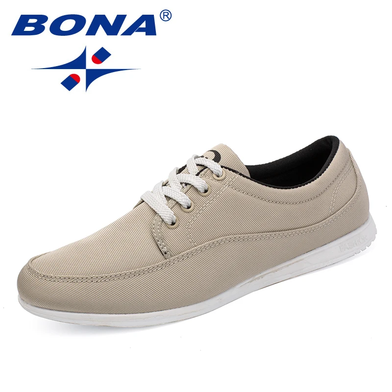 BONA New Classics Style Men Casual Shoes Canvas Leisure Lace Up Fashion Sneakers Comfortable Free Shipping |