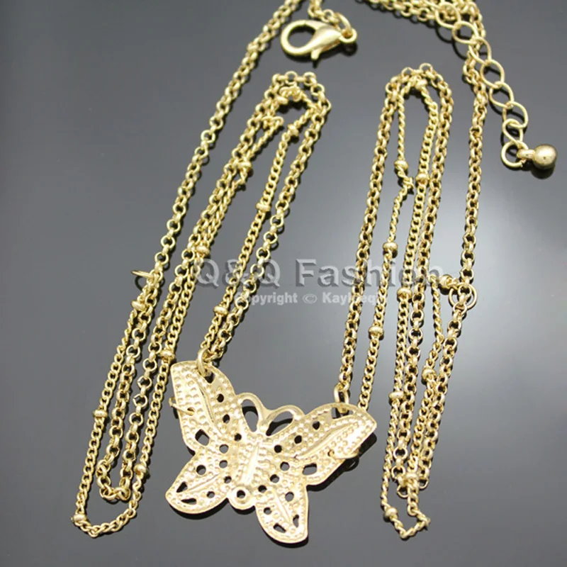 Золотая Корона для волос Fab с двойной цепочкой бабочкой украшение платья диадема