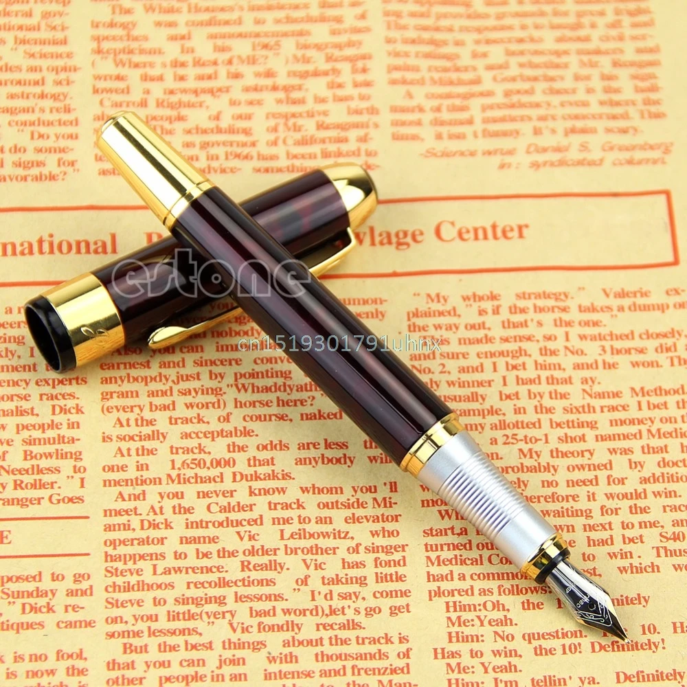 Перьевая ручка Jinhao X250 с красным мраморным наконечником среднего размера и