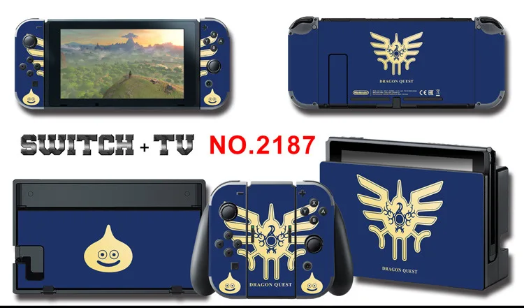 Для nintendo Switch Pain sticker консоль Dock Joy Con полное покрытие цветной бумажной кожи Закаленное стекло протектор экрана от 2000-2305