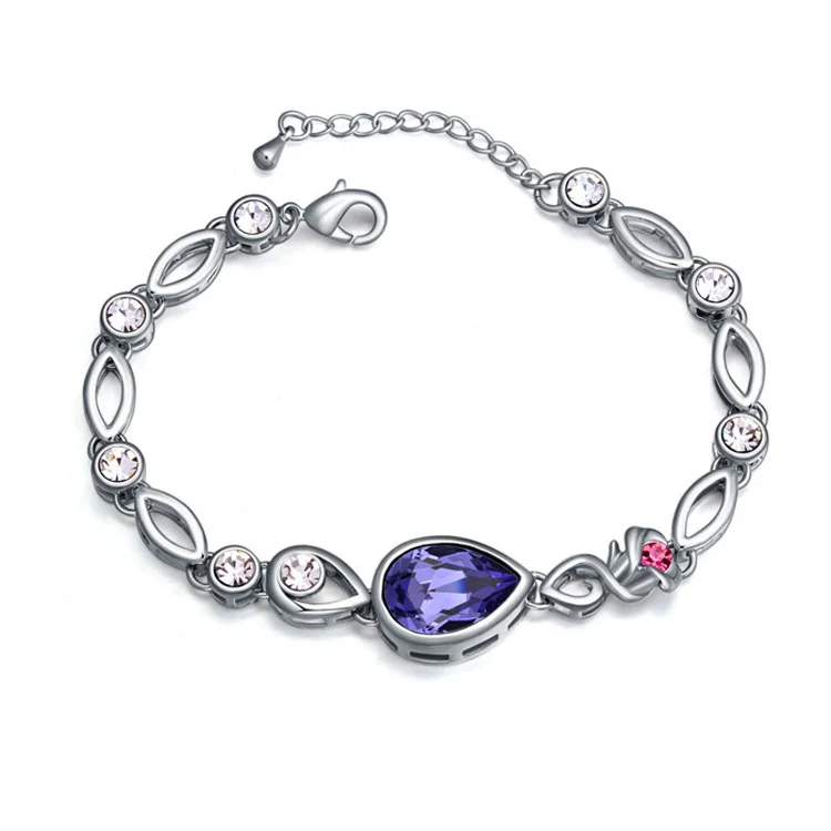 Высококачественный Браслет Pulseras украшения подлинные кристаллы от Swarovski Bijoux