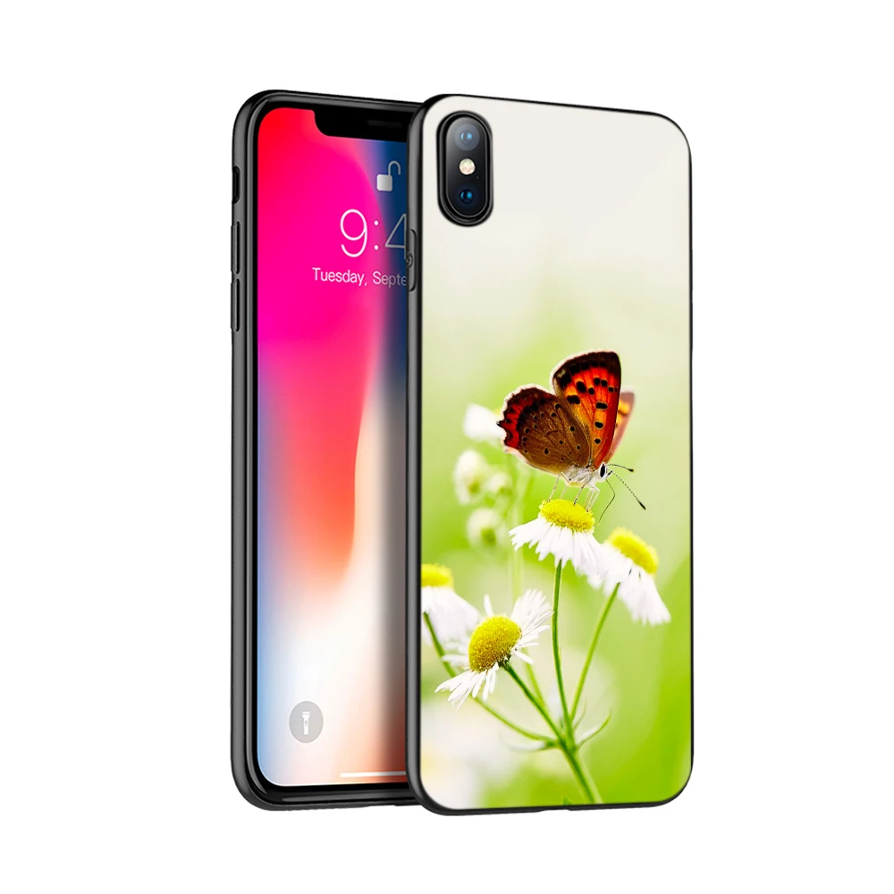 Черный чехол из термополиуретана для iphone 5 6 6s 7 8 plus x 10 XR XS 11 pro MAX с изображением