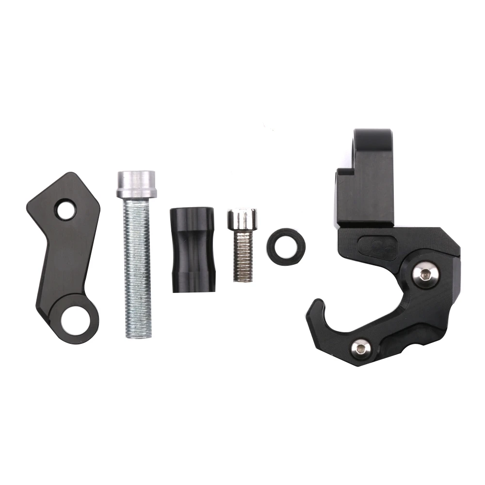 Черный SMOK аксессуары для мотоциклов CNC алюминиевый сплав складной крючок для Honda все новые Forza 300 - Цвет: Черный