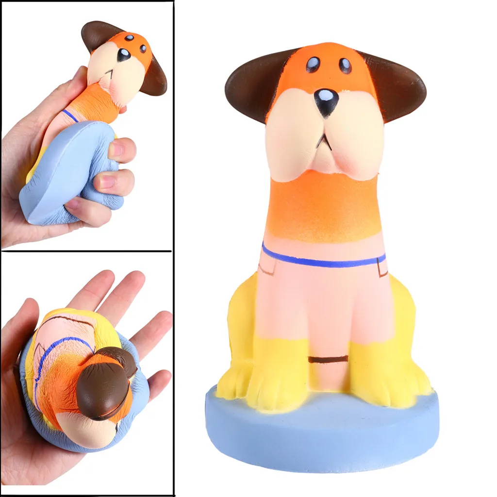 Kawaii антистресс собака медленно растет сжимает забавные детские игрушки забавная