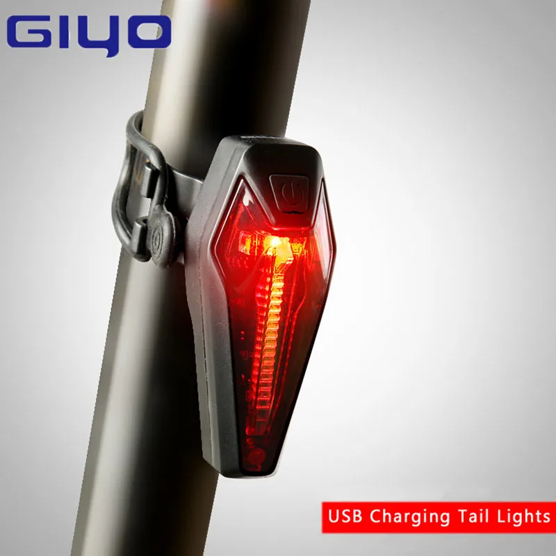 GIYO USB Перезаряжаемые задний фонарь для велосипеда с возможностью светильник