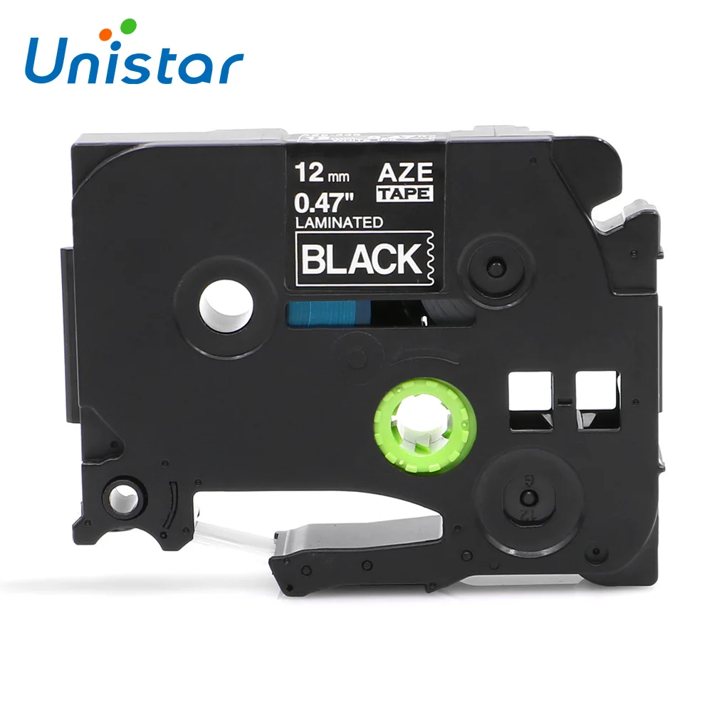 

Unistar TZe-335 12 мм совместим с Brother P-touch Tape 12 мм, белые на черных фотолентах TZe335 TZe335