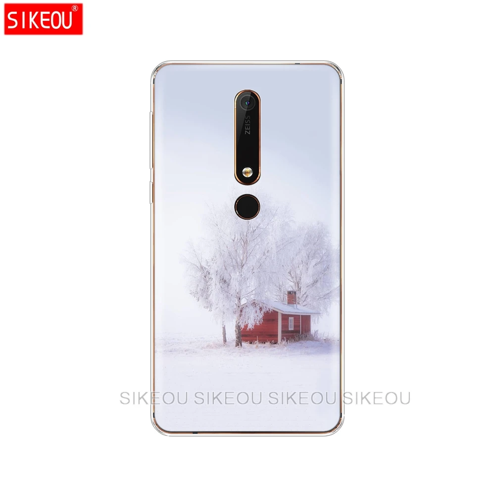 Силиконовый чехол для телефона Nokia 5 3 6 1 7 PLUS 8 9 /Nokia 2018 зимние пейзажи