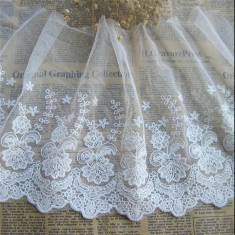 Кружевная Сетка с цветочной вышивкой аксессуары для одежды занавески шириной 22