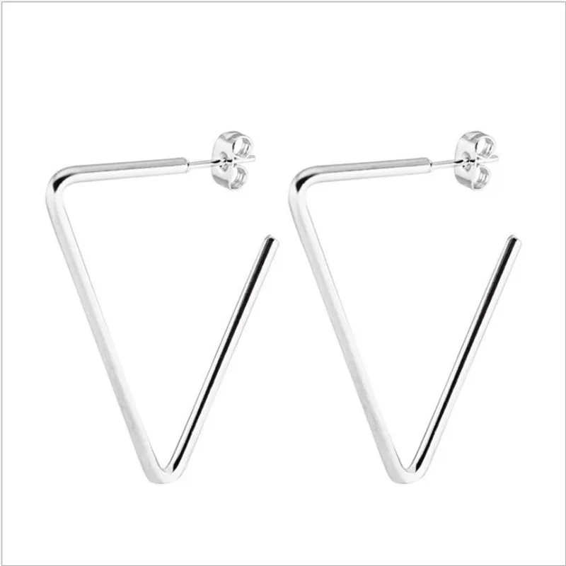 

DE44 Titanium Steel Earrings 40mm For Men Korean Rock Style 316l Stainless Steel Earring No Fade Allergy Free