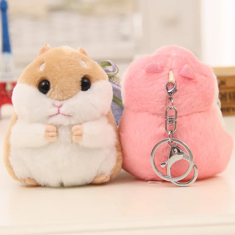 AOSST11CM Hamster Plush Doll Exquisitely Lovely Pendant Key Bag Buckles Gifts Send Girls Stuffed animals cute hamster toys | Игрушки и