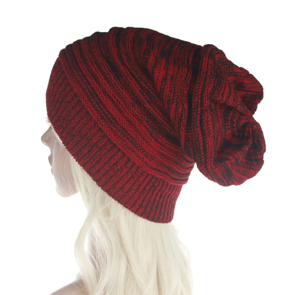 Новый стиль зимняя шапка Для женщин/Для Мужчин Вязаные шапочки Теплый капот