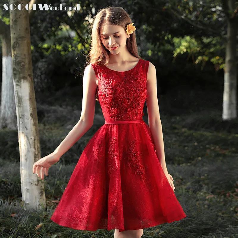 SOCCI Weekend/Сладкие коктейльные платья новинка 2019 короткий топ аппликация цветок
