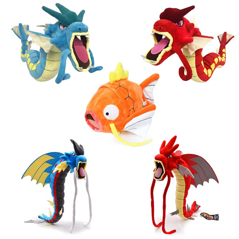 Большой размер аниме персонажи Magikarp Evolution Gyarado Mega Gyarados Pokemones Мягкие плюшевые