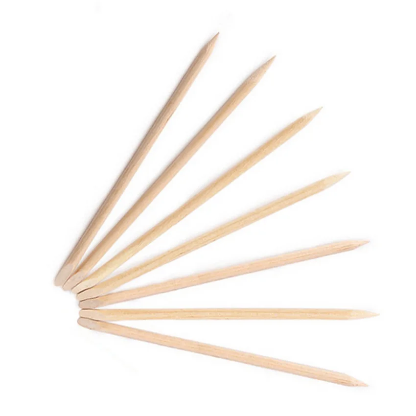 Деревянные палочки для дизайна ногтей маникюр кутикулы удалитель двусторонний