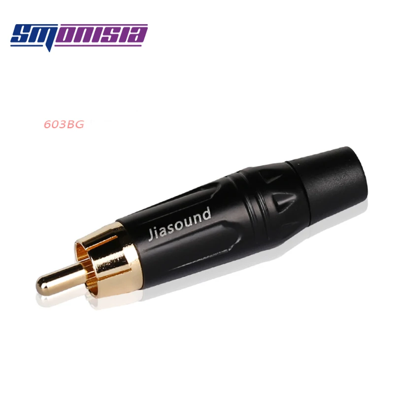 

Smonisia 100pcs RCA AV Plug Terminal Audio Video Wire Welding Connector 603BG Jack